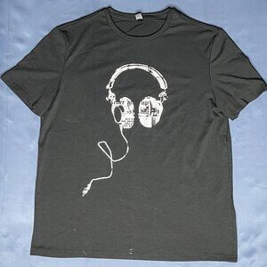 hein Men's Black Graphic Print Short Sleeve Crew Neck T-Shirt